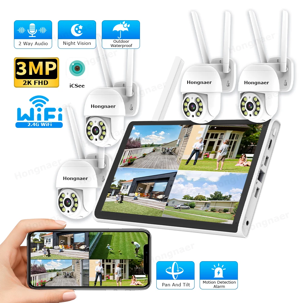 Home Security Wireless Camera - Kit de Système de Caméras de