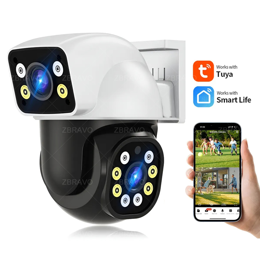 Home Security Company - Caméra extérieure WiFi Smartlife 8MP Tuya,