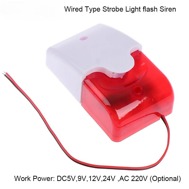 Home Security Siren - Alarme sirène stroboscopique 120 dB |