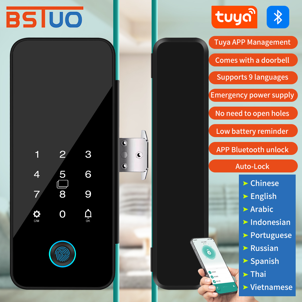 Home Security Keypad - Serrure de porte en verre intelligente