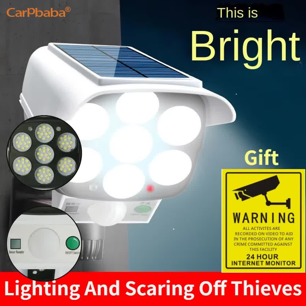 Home Security Wireless Camera - Lumière solaire extérieure capteur de mouvement