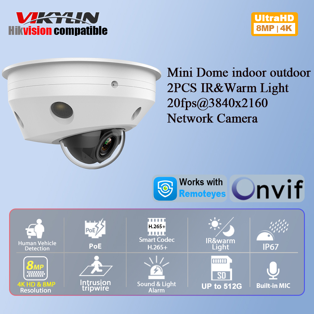 Caméra IP mini-dôme Vikylin 8M - Home Security Online avis et prix