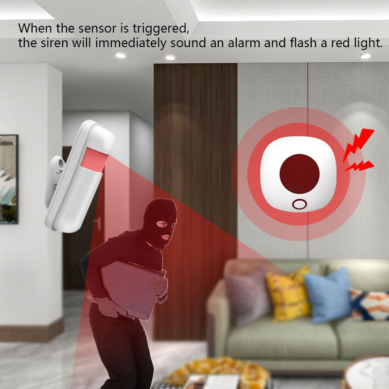 Sirène sans fil d'intérieur 43 - Home Security Siren avis et prix