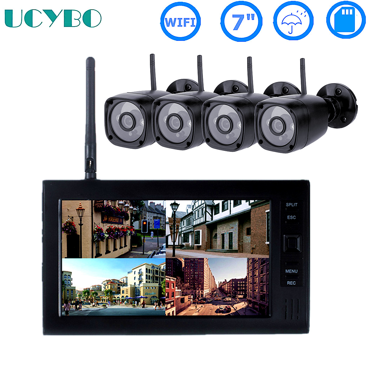 Système de sécurité CCTV avec  - Home Security Cameras Wireless avis et prix