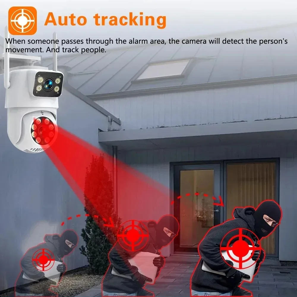 Caméra PTZ à double objectif 8 - Home Security Wireless Camera avis et prix