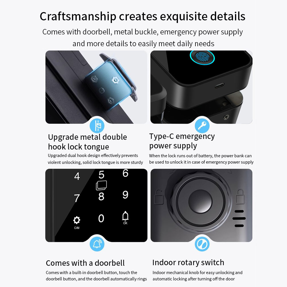 Serrure de porte en verre inte - Home Security Keypad avis et prix